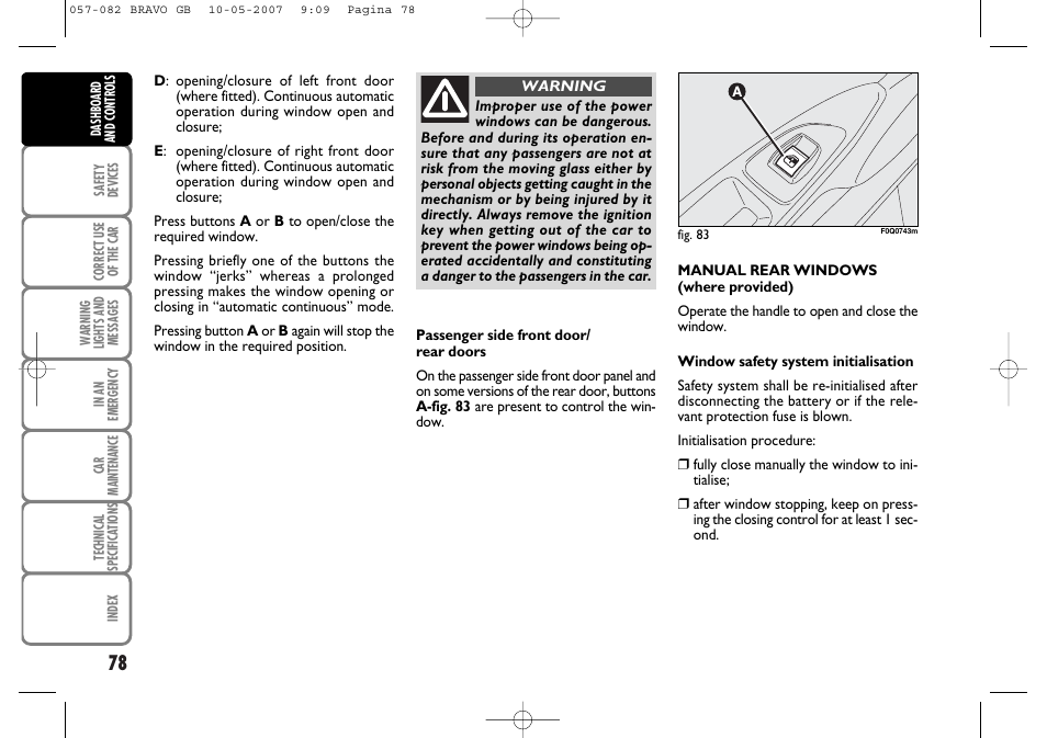 FIAT Bravo User Manual | Page 79 / 246