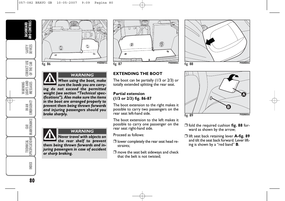 FIAT Bravo User Manual | Page 81 / 246