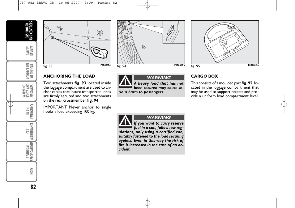 FIAT Bravo User Manual | Page 83 / 246