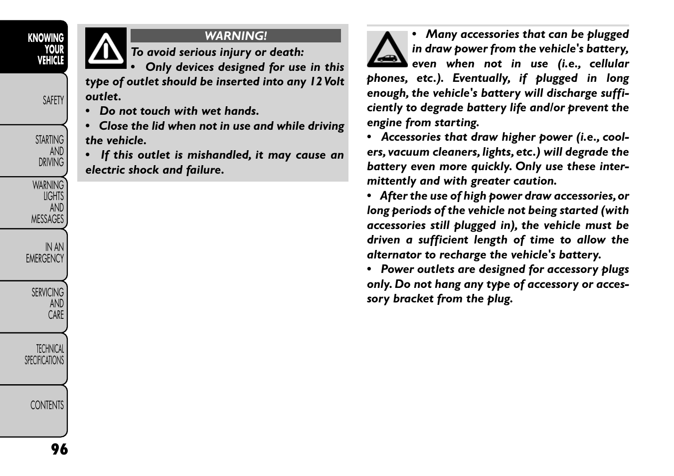 FIAT Freemont User Manual | Page 102 / 352