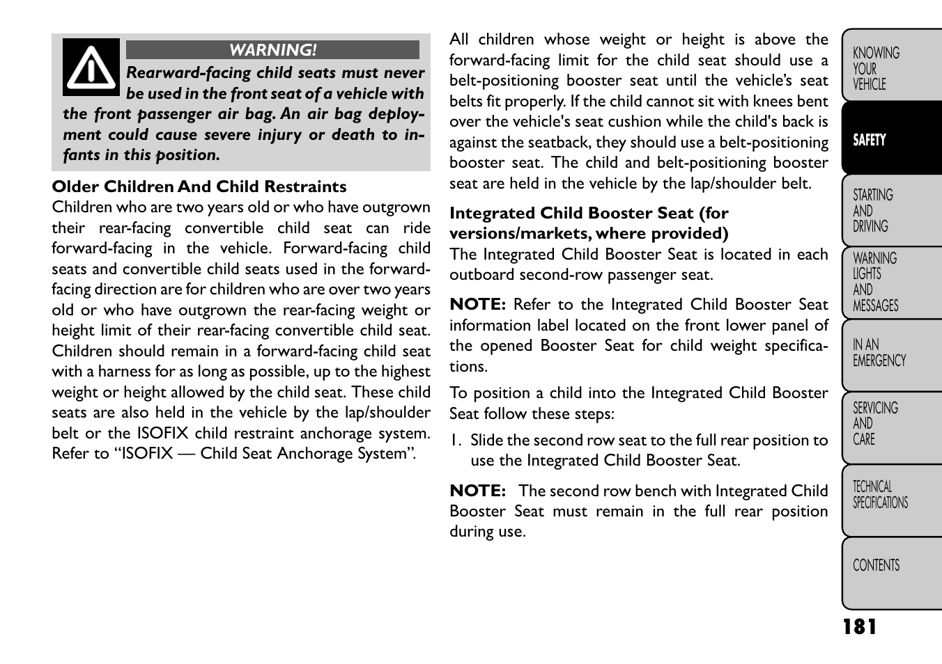 FIAT Freemont User Manual | Page 187 / 352