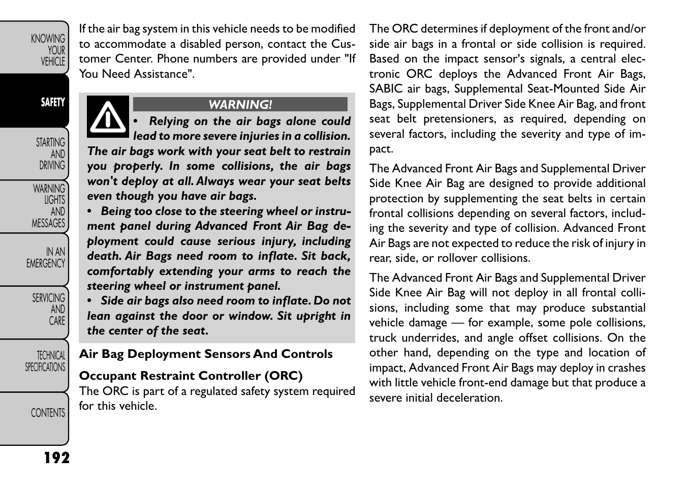 FIAT Freemont User Manual | Page 198 / 352