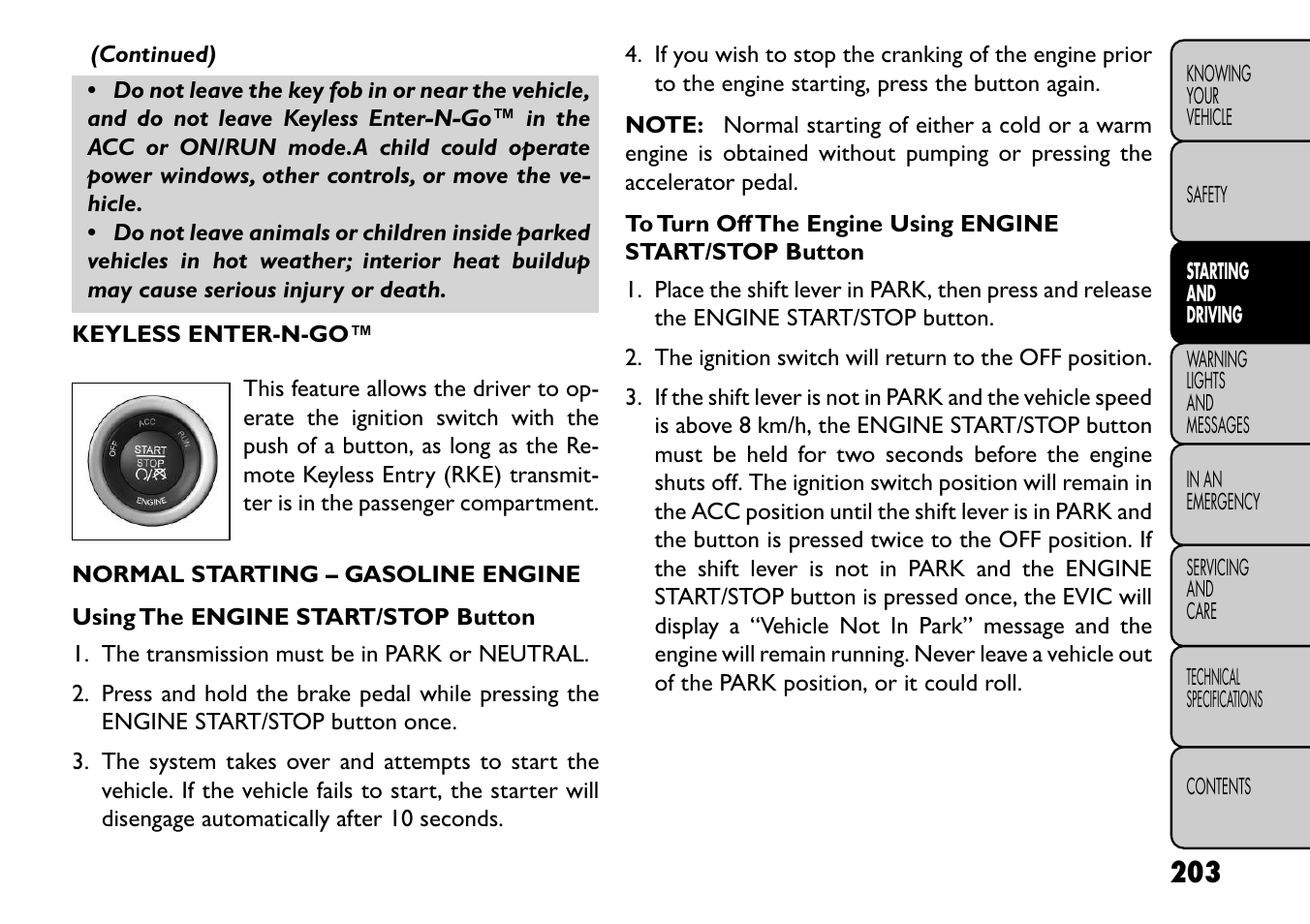 FIAT Freemont User Manual | Page 209 / 352