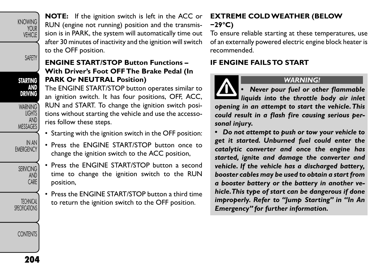 FIAT Freemont User Manual | Page 210 / 352