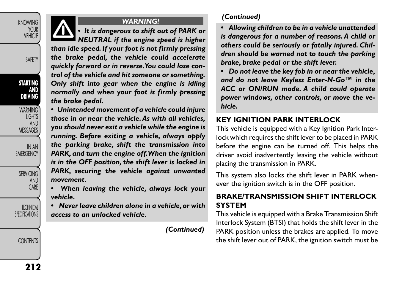 FIAT Freemont User Manual | Page 218 / 352