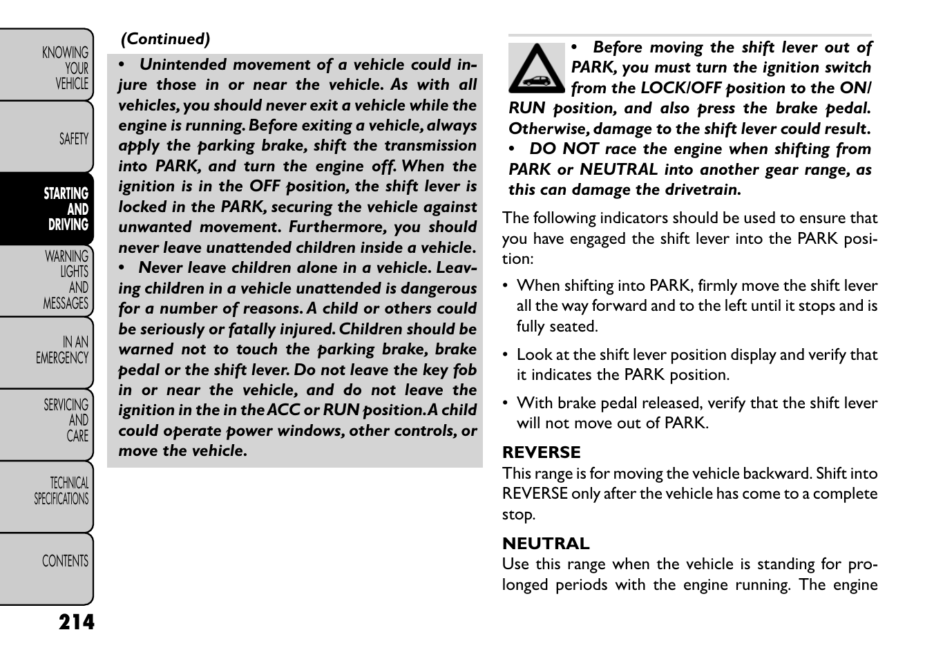 FIAT Freemont User Manual | Page 220 / 352