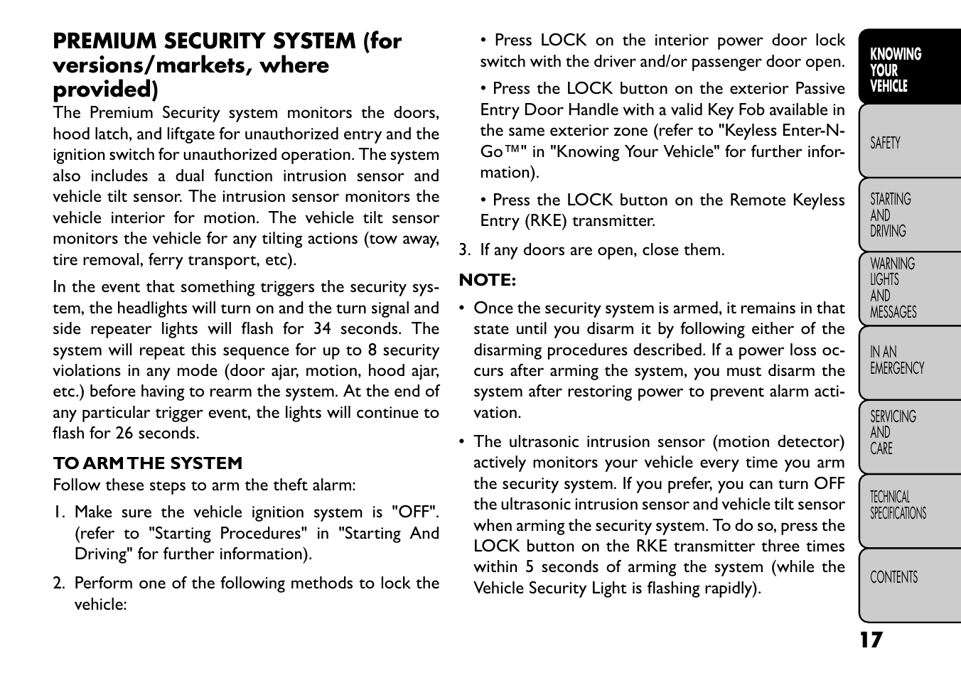 FIAT Freemont User Manual | Page 23 / 352