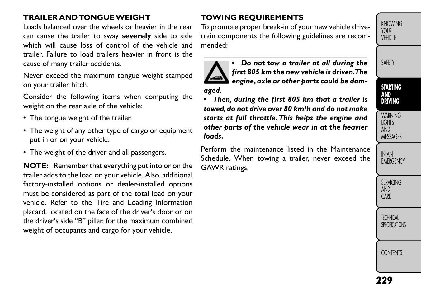 FIAT Freemont User Manual | Page 235 / 352