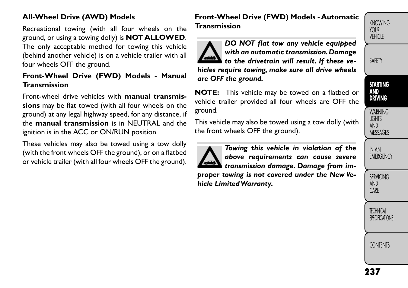 FIAT Freemont User Manual | Page 243 / 352