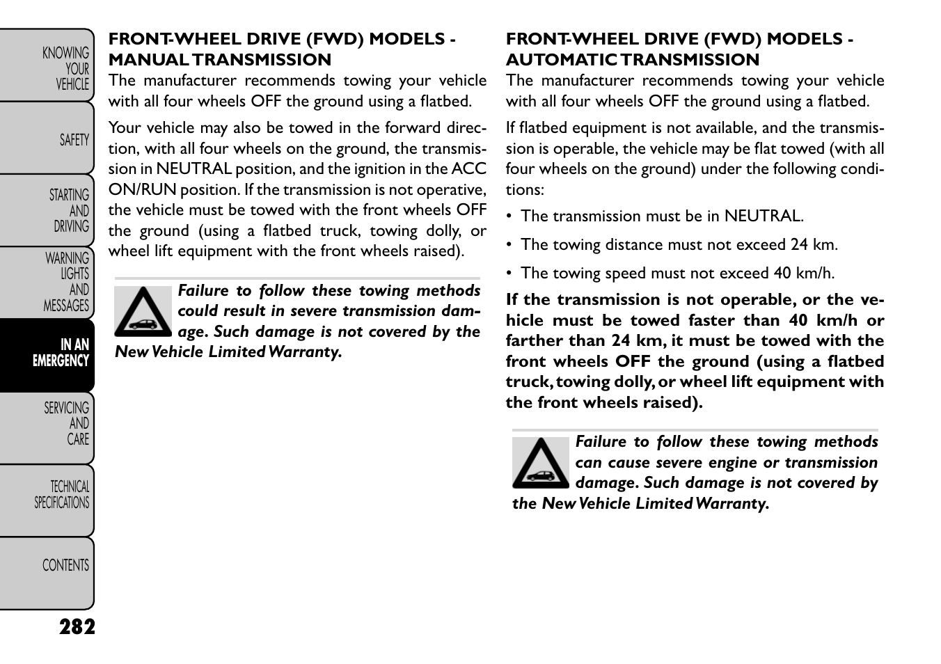 FIAT Freemont User Manual | Page 288 / 352