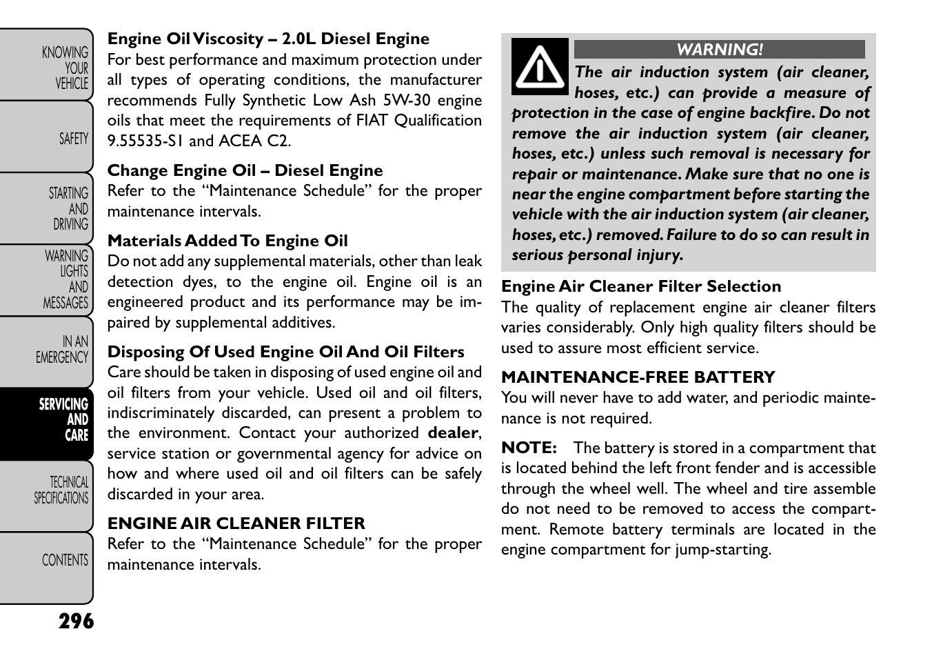 FIAT Freemont User Manual | Page 302 / 352