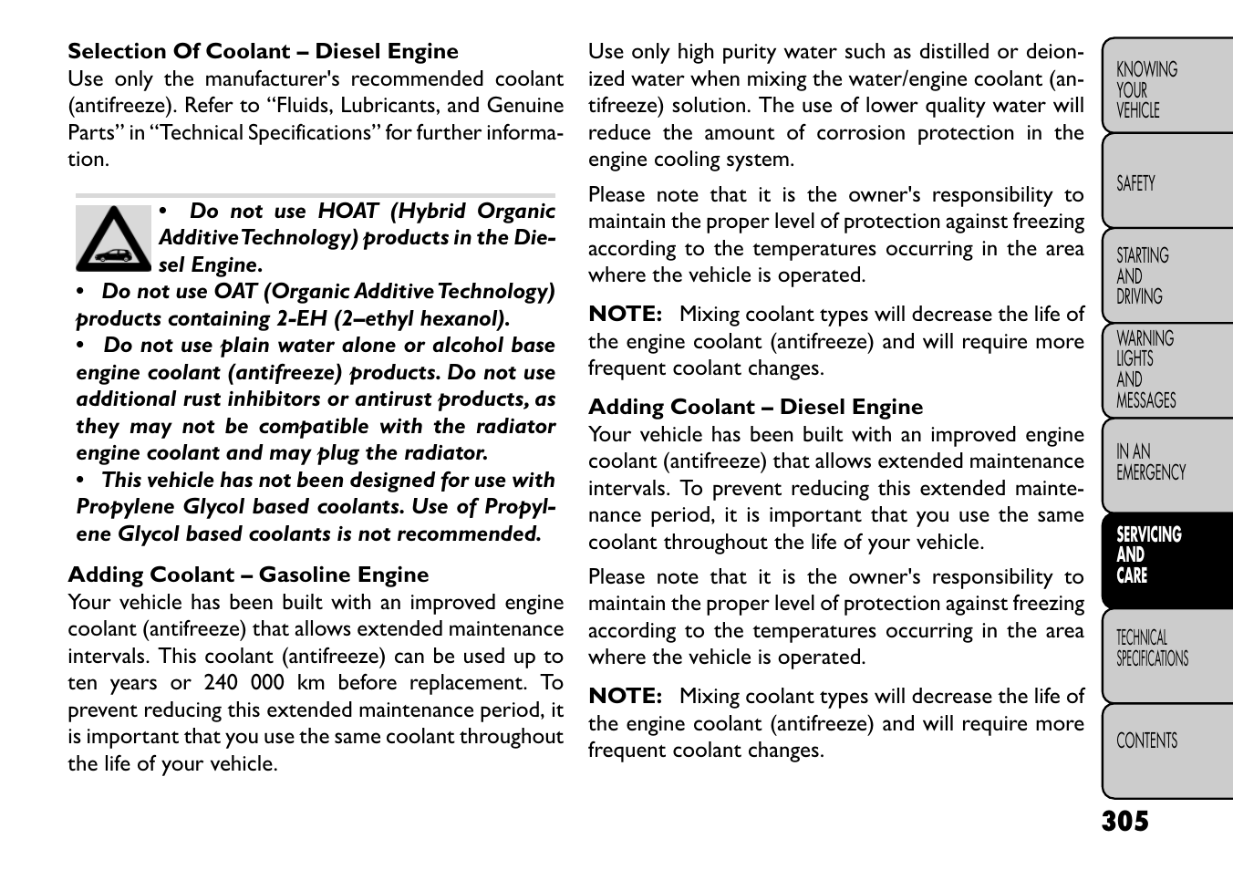 FIAT Freemont User Manual | Page 311 / 352