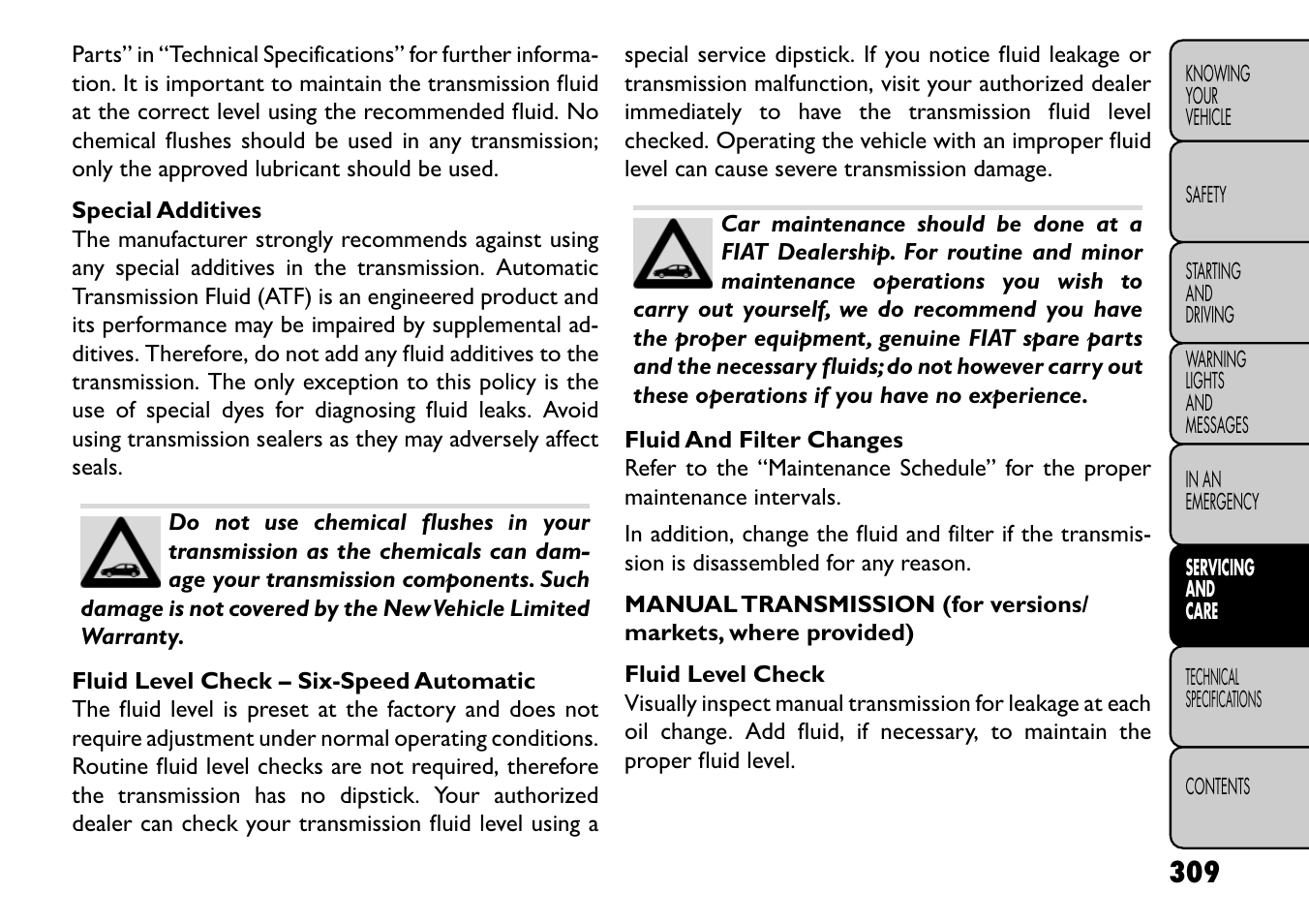 FIAT Freemont User Manual | Page 315 / 352