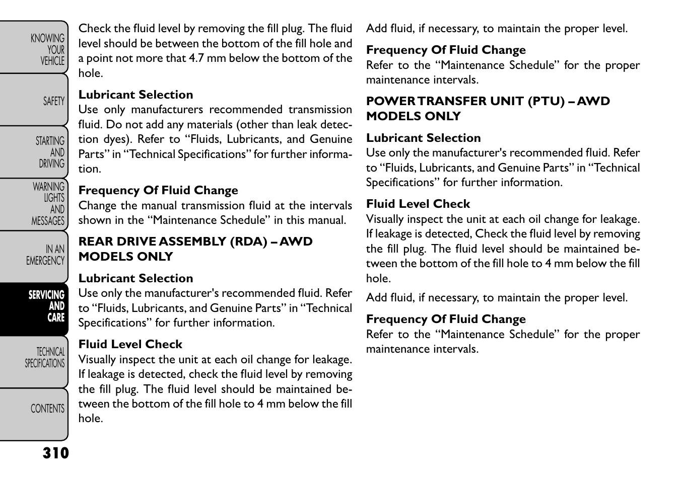 FIAT Freemont User Manual | Page 316 / 352