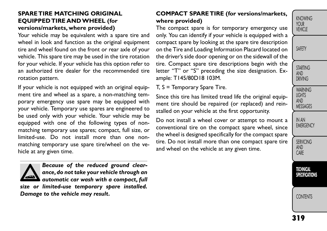 FIAT Freemont User Manual | Page 325 / 352