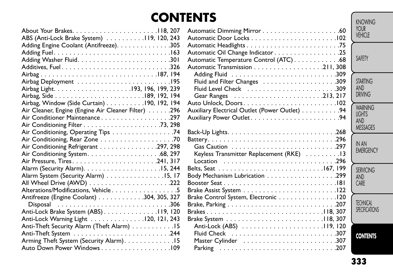 FIAT Freemont User Manual | Page 339 / 352