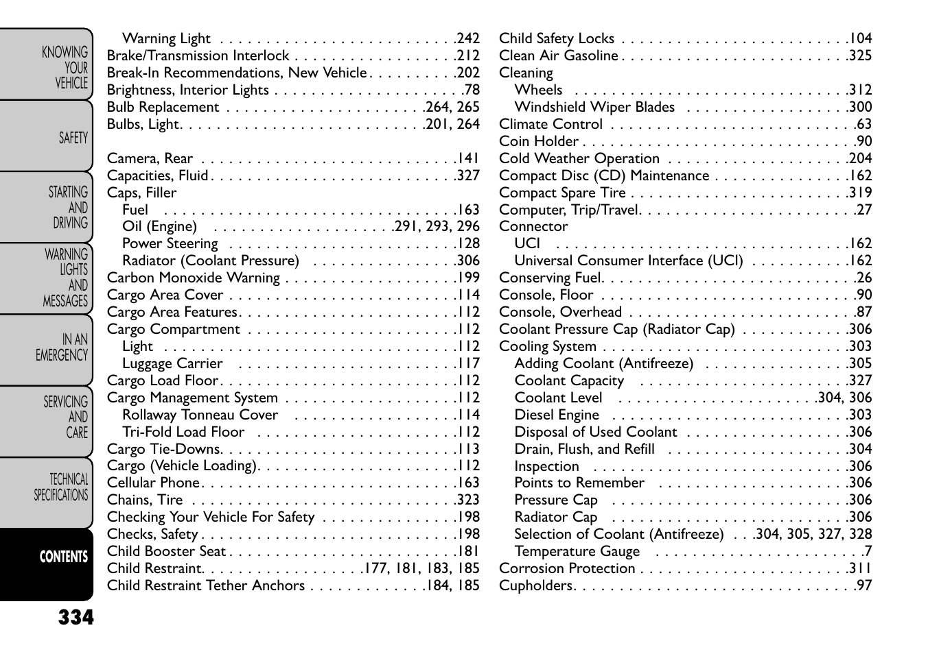 FIAT Freemont User Manual | Page 340 / 352