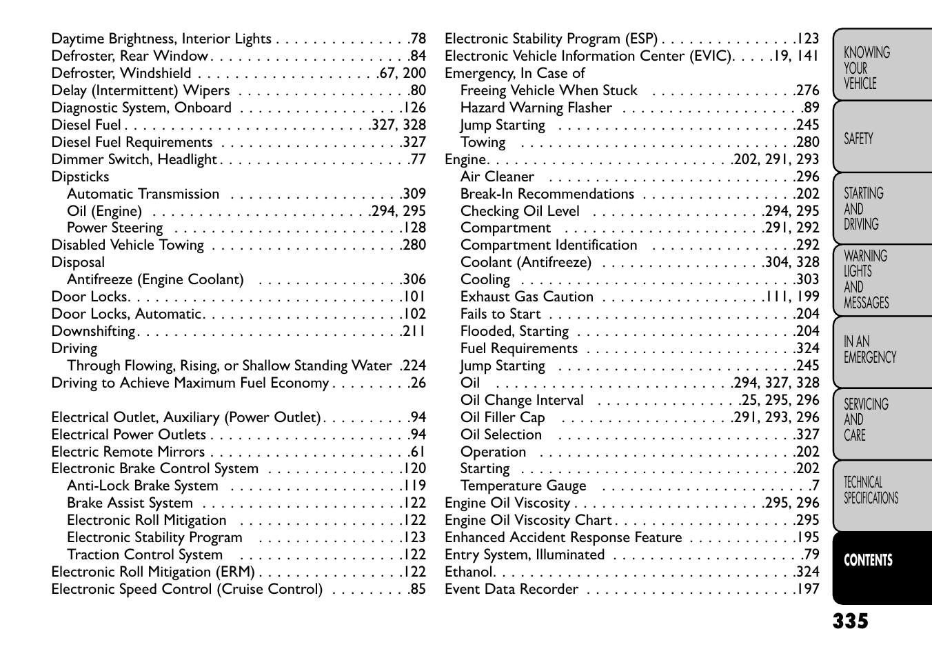 FIAT Freemont User Manual | Page 341 / 352