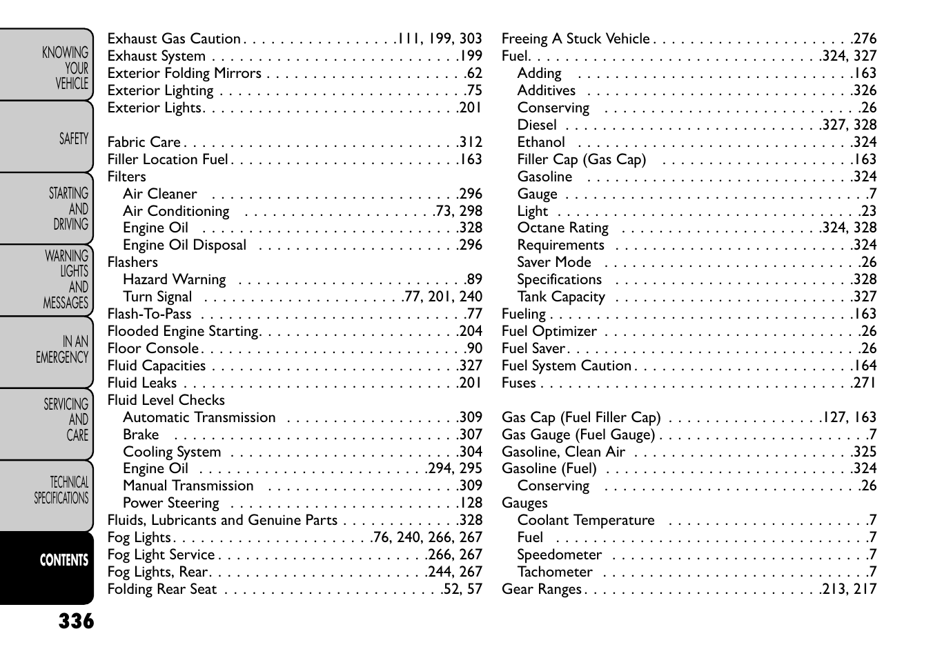 FIAT Freemont User Manual | Page 342 / 352