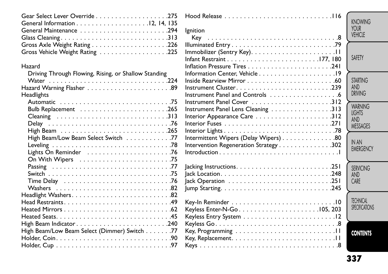 FIAT Freemont User Manual | Page 343 / 352