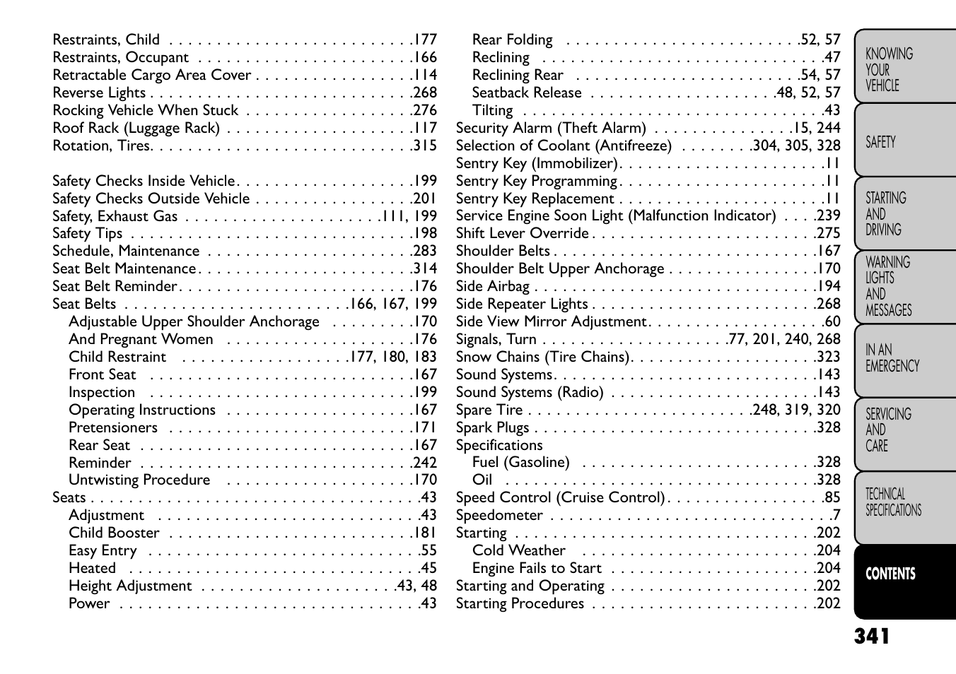 FIAT Freemont User Manual | Page 347 / 352