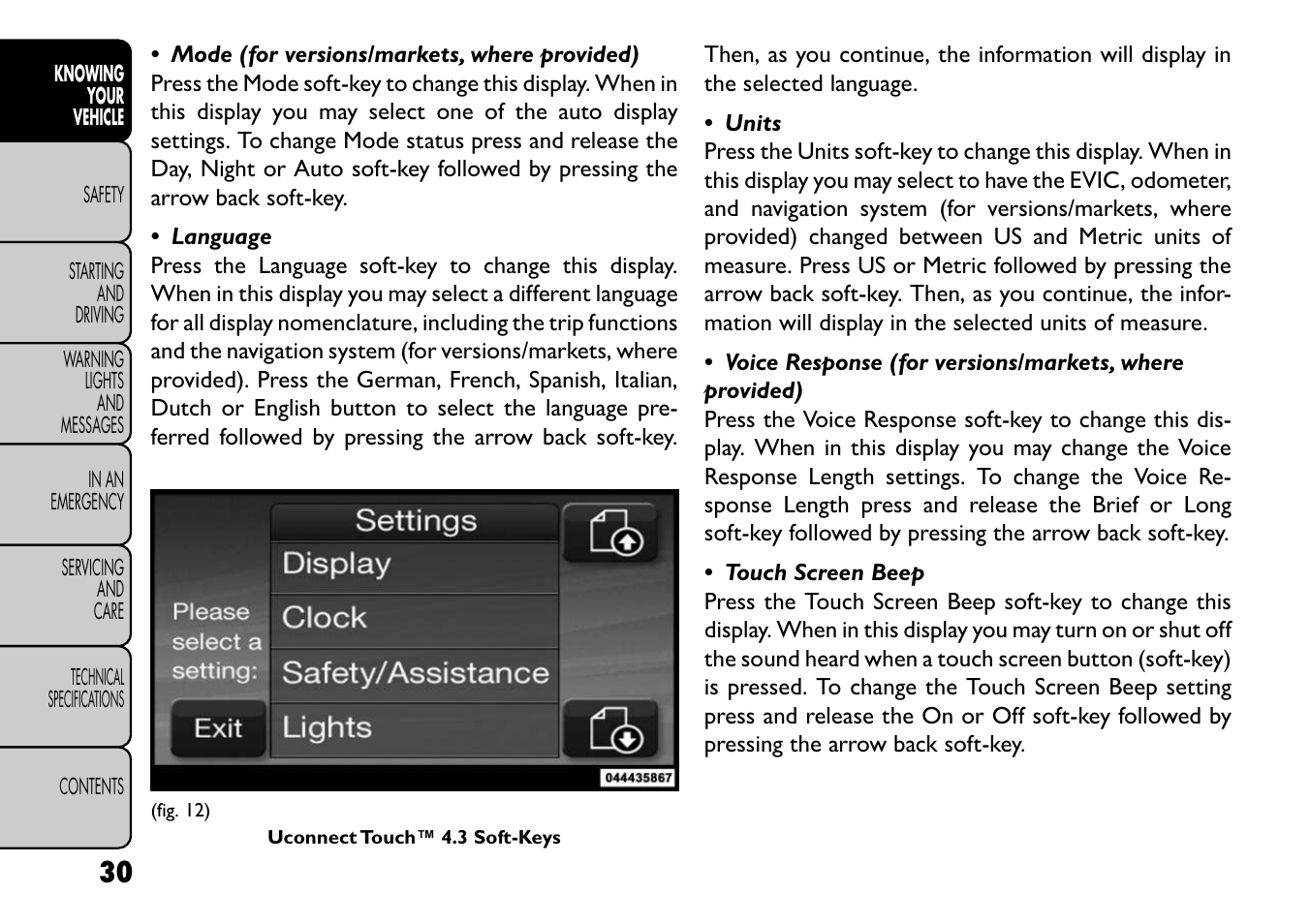 FIAT Freemont User Manual | Page 36 / 352