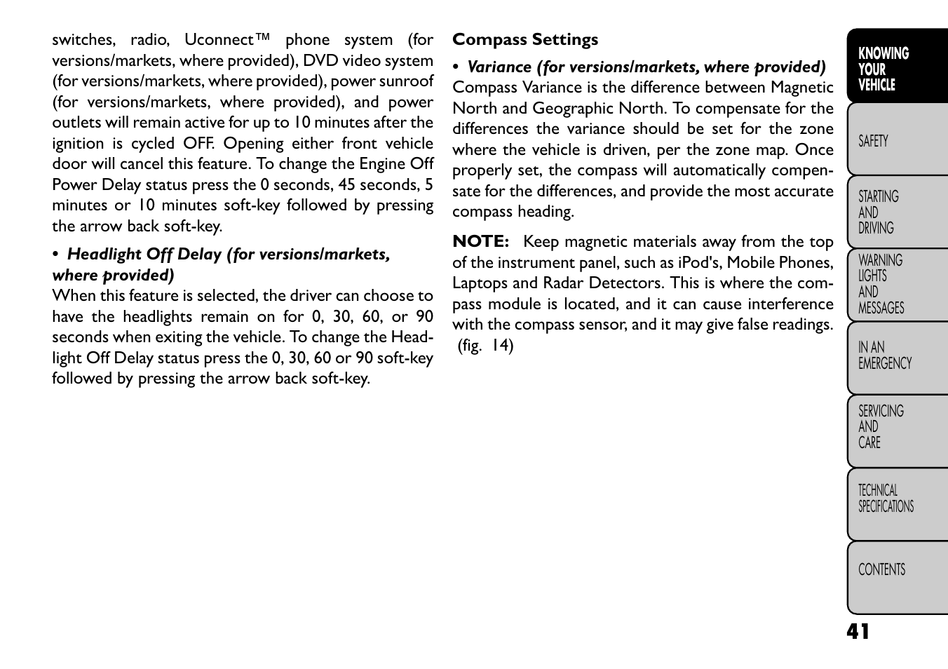 FIAT Freemont User Manual | Page 47 / 352