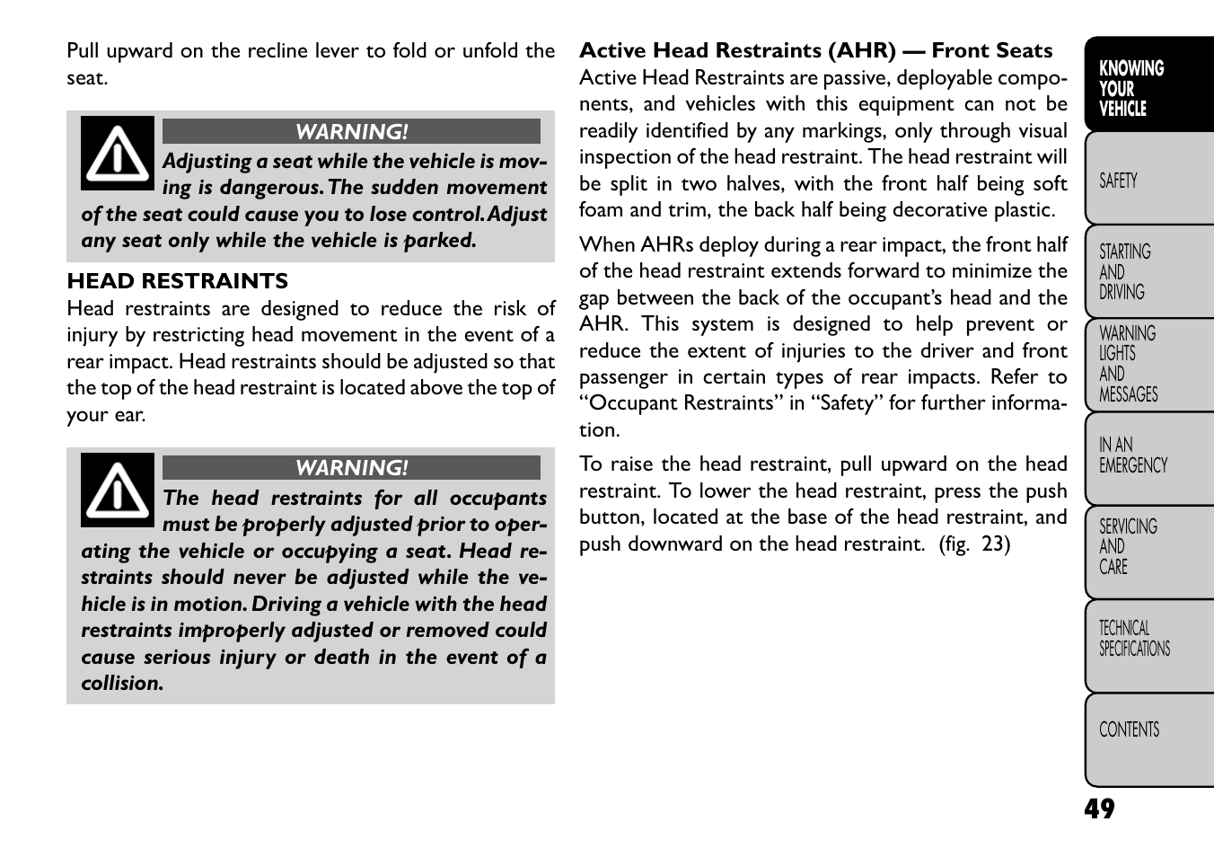 FIAT Freemont User Manual | Page 55 / 352