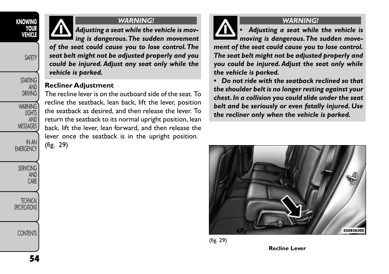 FIAT Freemont User Manual | Page 60 / 352