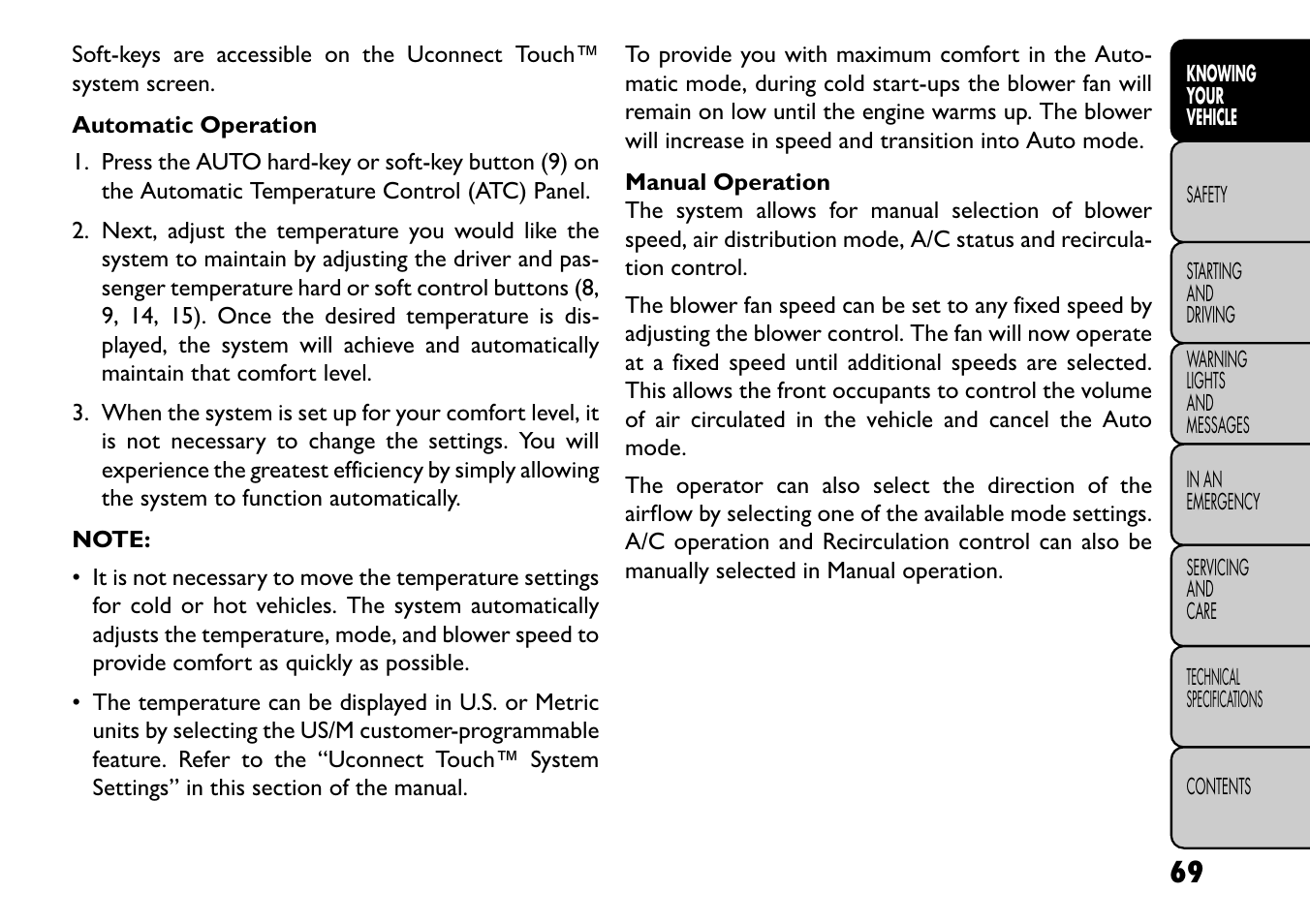 FIAT Freemont User Manual | Page 75 / 352