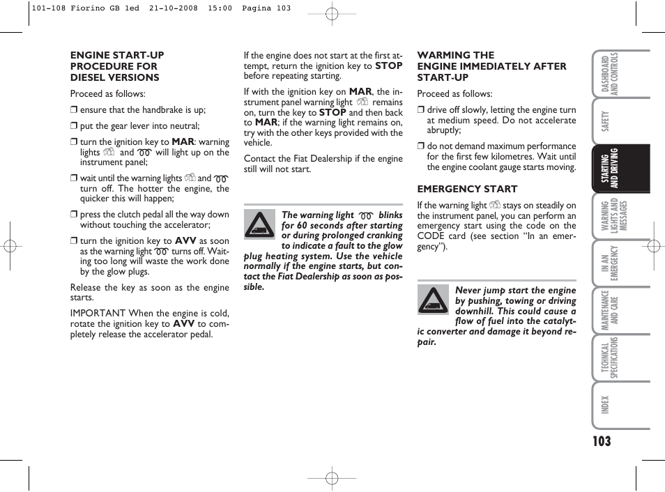 FIAT Qubo User Manual | Page 104 / 202