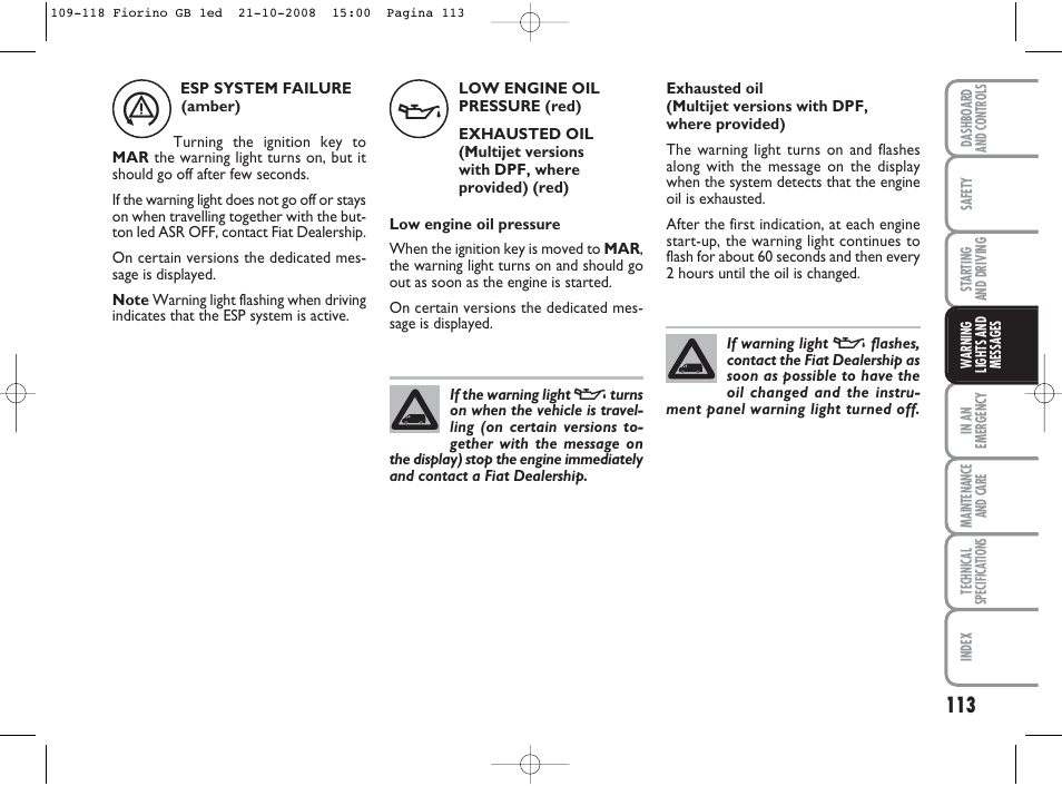 FIAT Qubo User Manual | Page 114 / 202