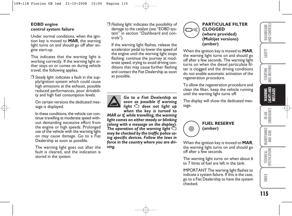 FIAT Qubo User Manual | Page 116 / 202