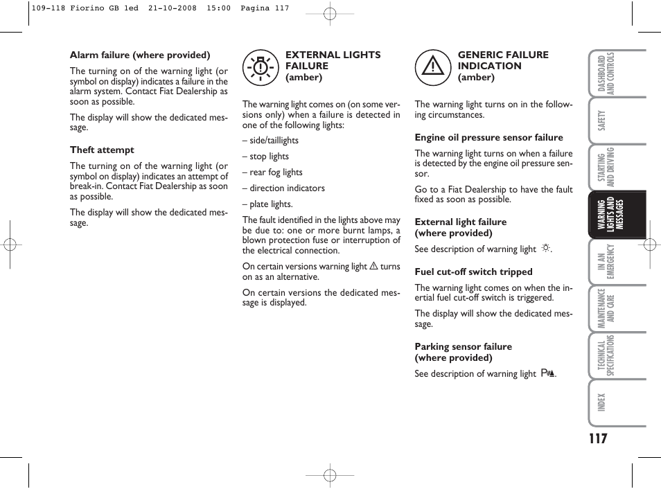 FIAT Qubo User Manual | Page 118 / 202