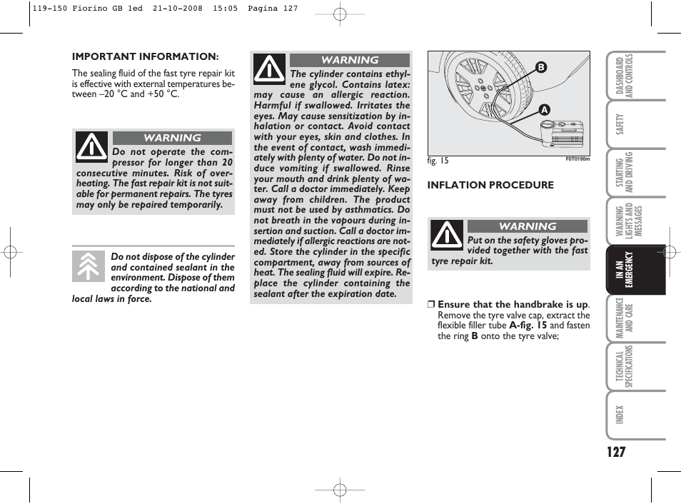 FIAT Qubo User Manual | Page 128 / 202