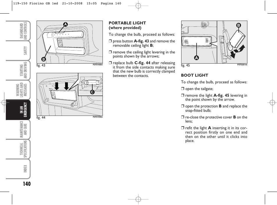 FIAT Qubo User Manual | Page 141 / 202