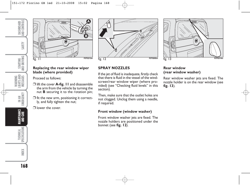 FIAT Qubo User Manual | Page 169 / 202