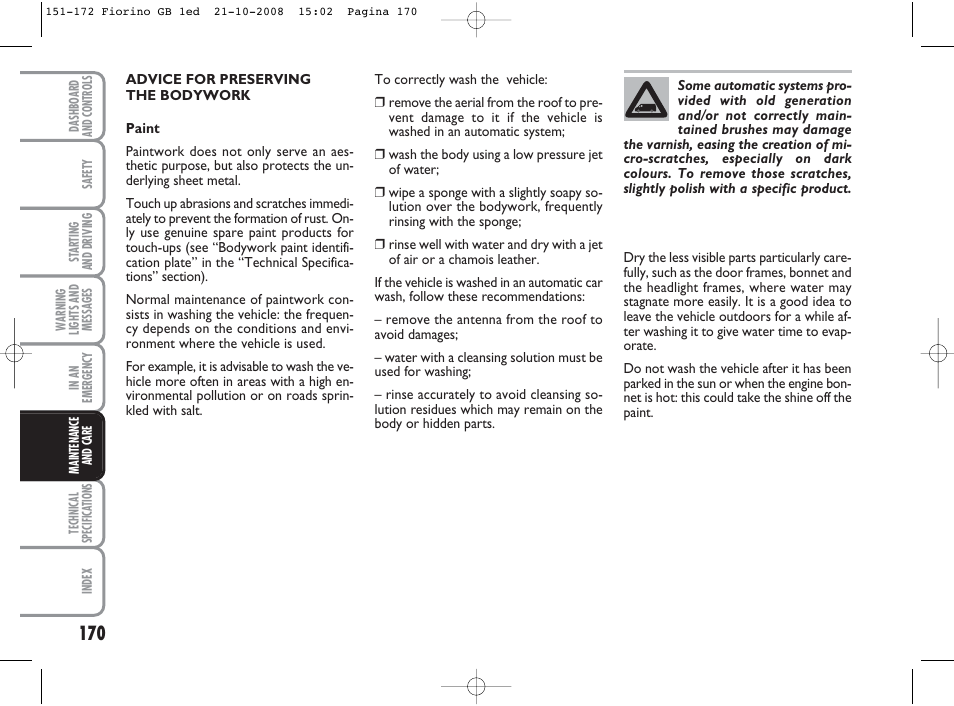 FIAT Qubo User Manual | Page 171 / 202