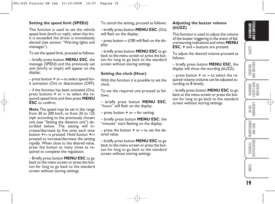 FIAT Qubo User Manual | Page 20 / 202