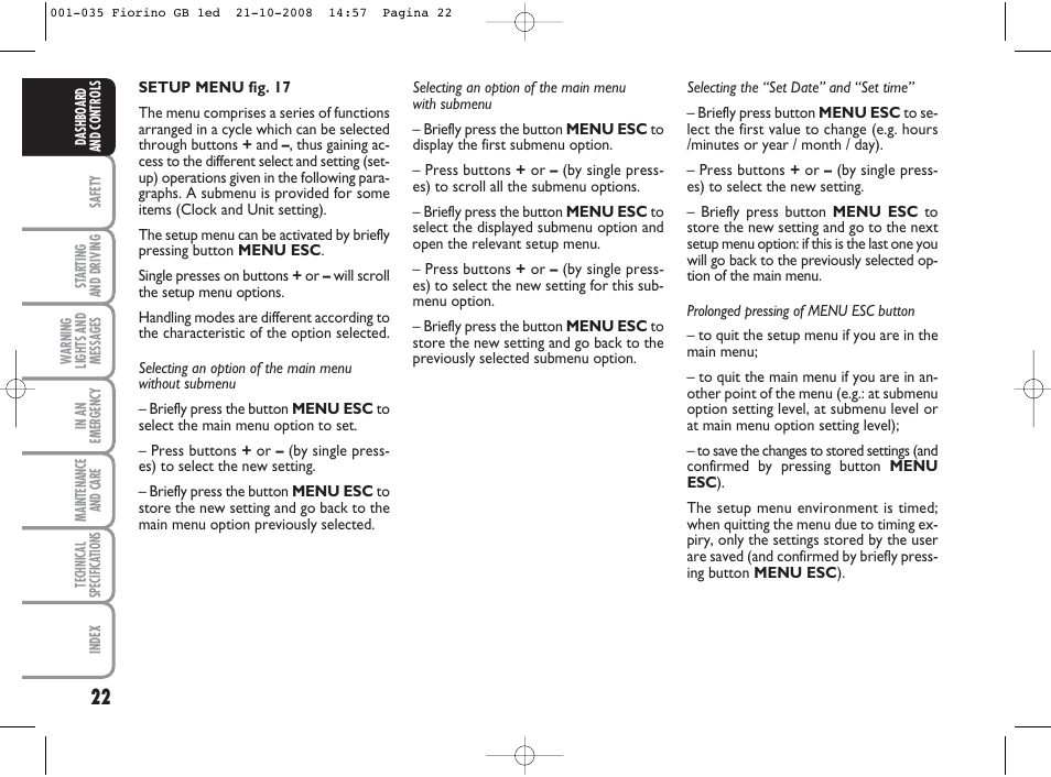 FIAT Qubo User Manual | Page 23 / 202