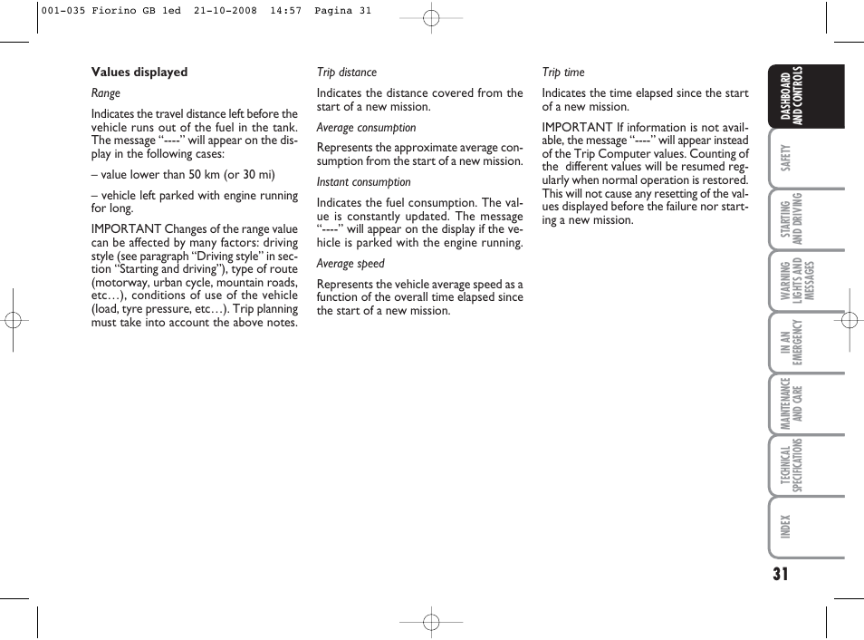 FIAT Qubo User Manual | Page 32 / 202