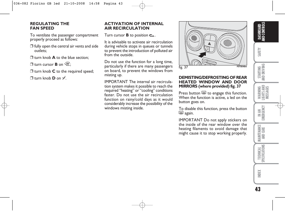 FIAT Qubo User Manual | Page 44 / 202