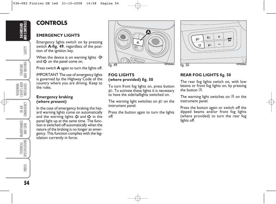 Controls | FIAT Qubo User Manual | Page 55 / 202