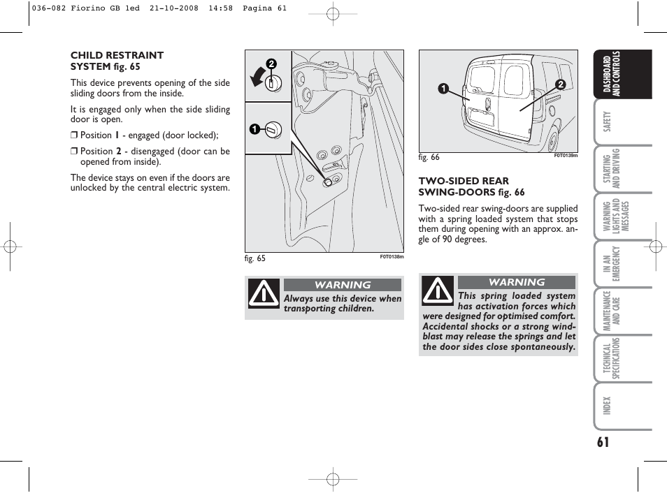 FIAT Qubo User Manual | Page 62 / 202