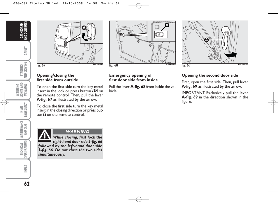 FIAT Qubo User Manual | Page 63 / 202