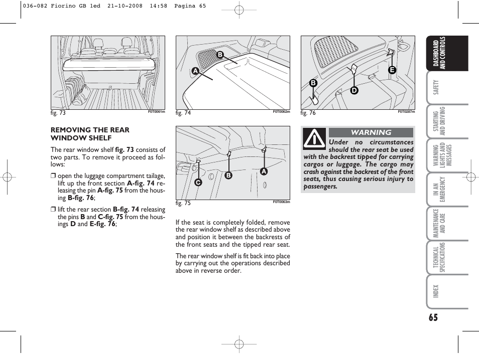 FIAT Qubo User Manual | Page 66 / 202