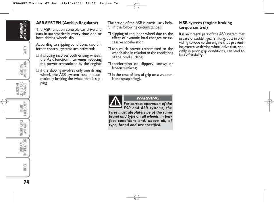 FIAT Qubo User Manual | Page 75 / 202