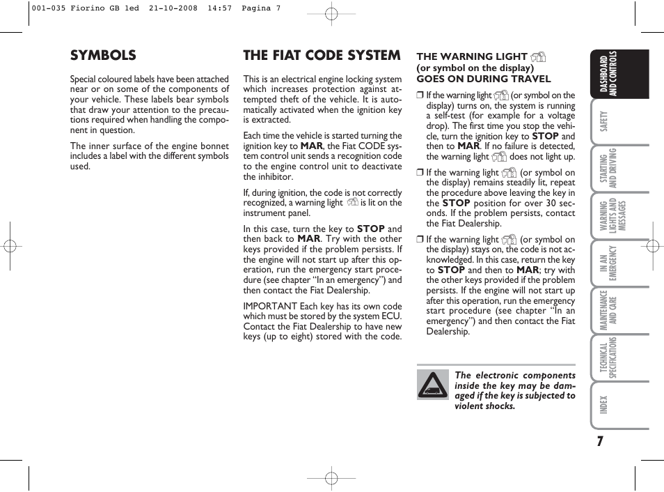 The fiat code system, Symbols | FIAT Qubo User Manual | Page 8 / 202