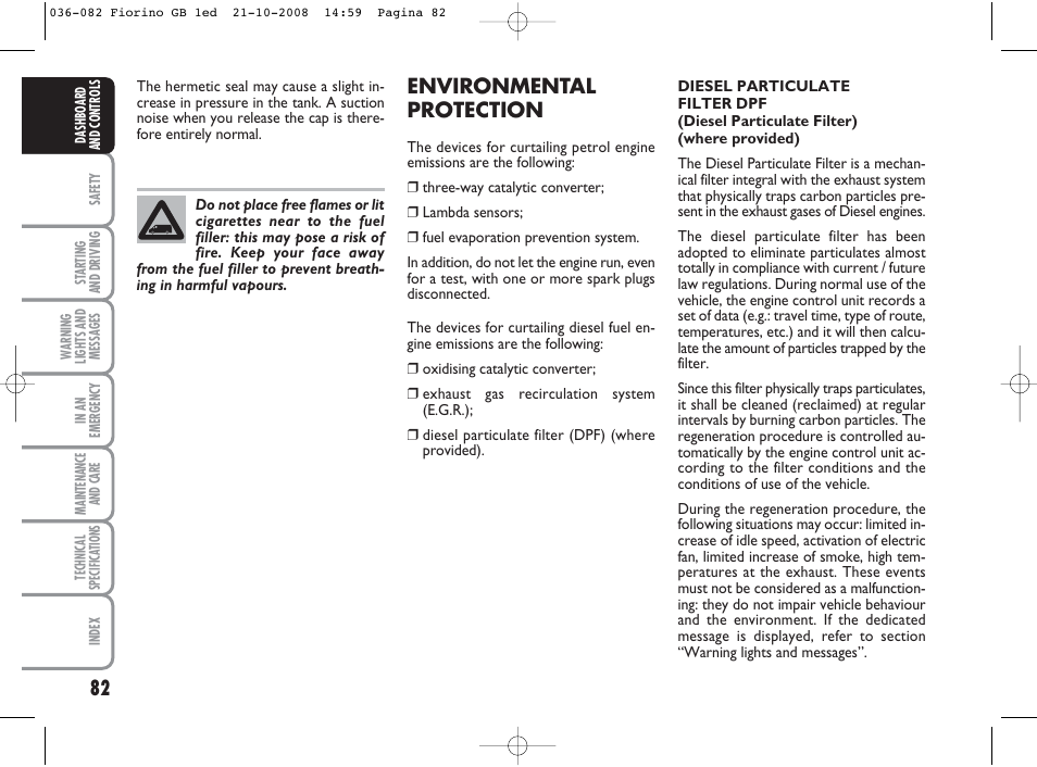 Environmental protection | FIAT Qubo User Manual | Page 83 / 202