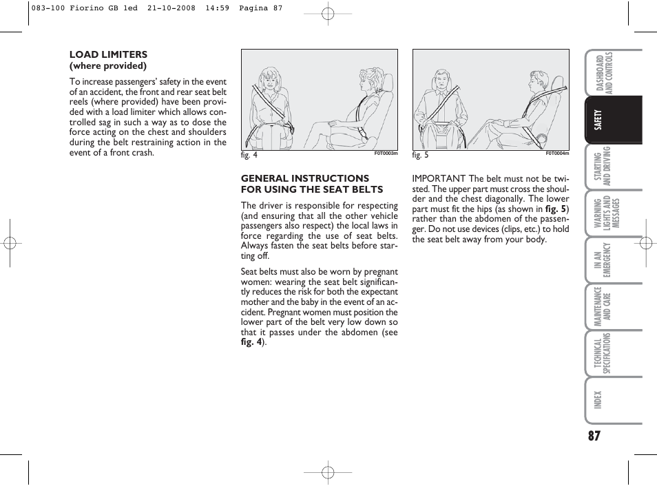 FIAT Qubo User Manual | Page 88 / 202